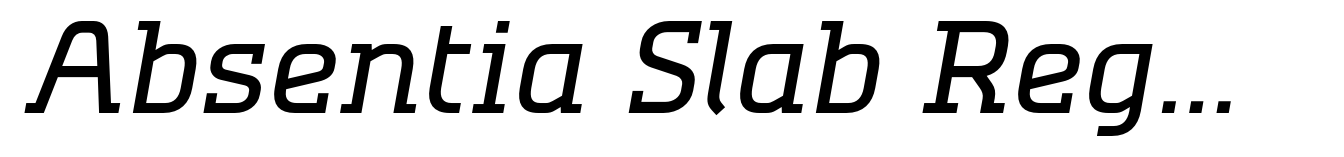 Absentia Slab Regular Italic